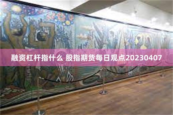 融资杠杆指什么 股指期货每日观点20230407