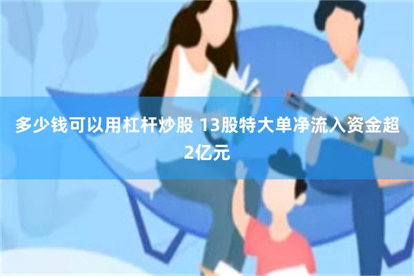 多少钱可以用杠杆炒股 13股特大单净流入资金超2亿元